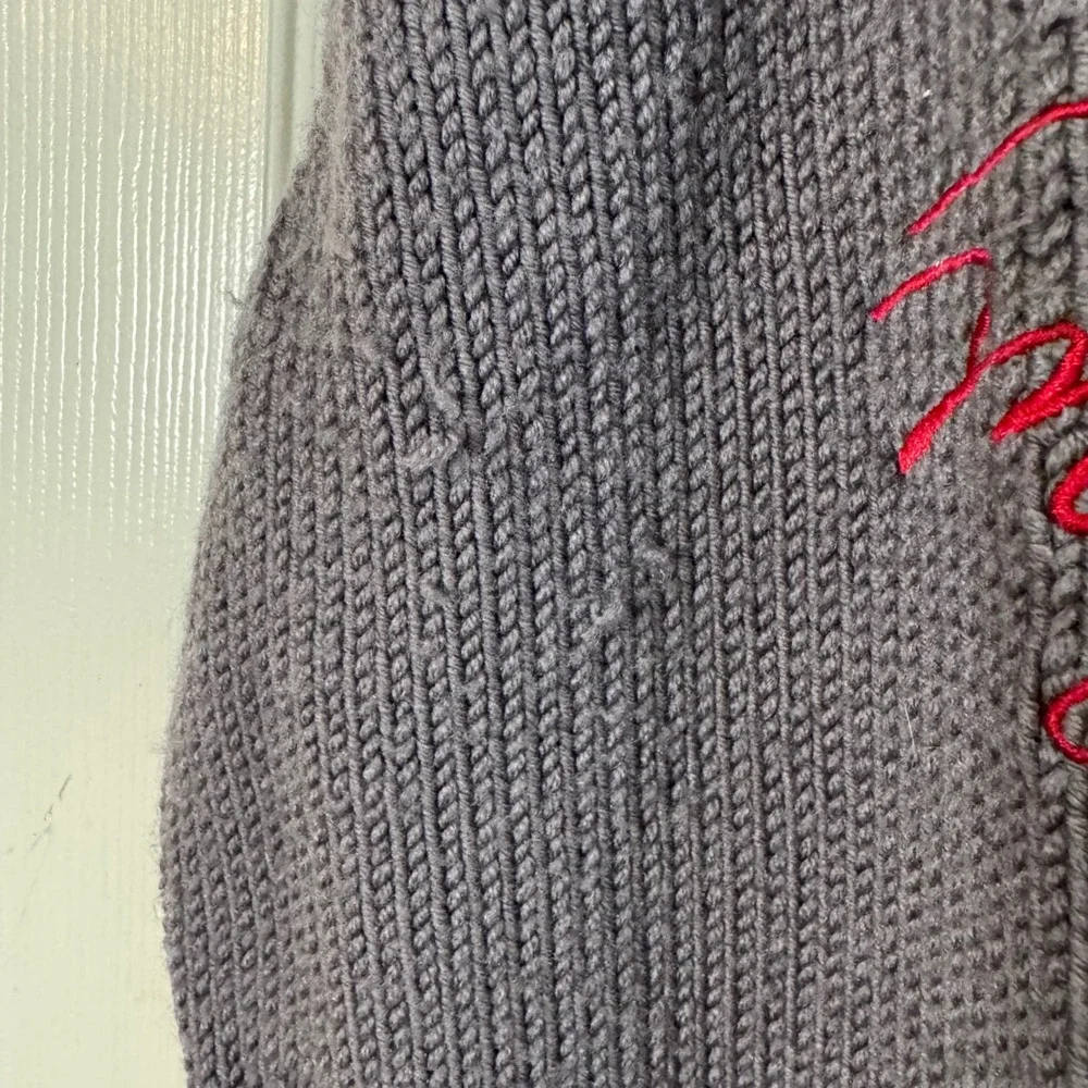 Y2K RARE Jordan Air Two3‎ Men's Gray 100% Wool Turtleneck Sweater Medium